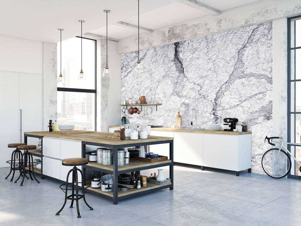 Marble black and white