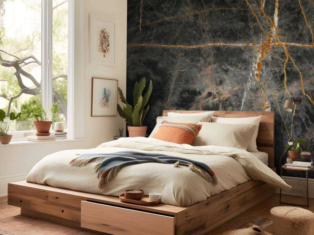 Dark marble with copper shades