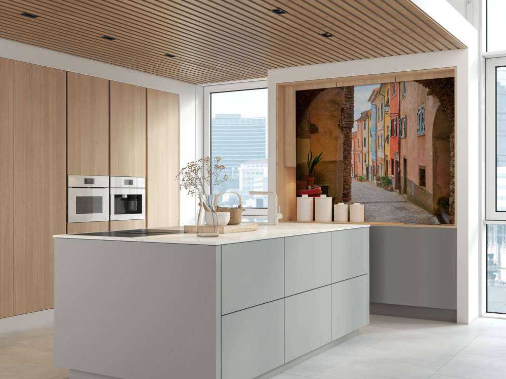 Italian street with arch