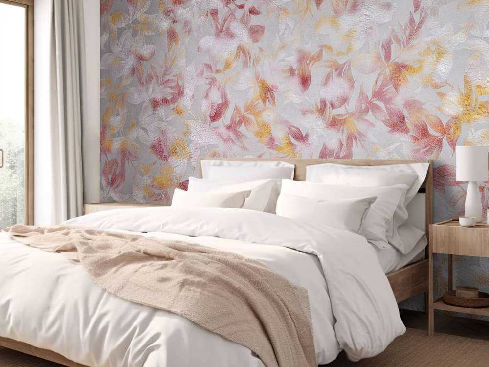 Flowers on grey background