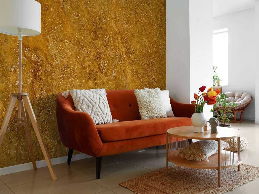 Gold coloured marble