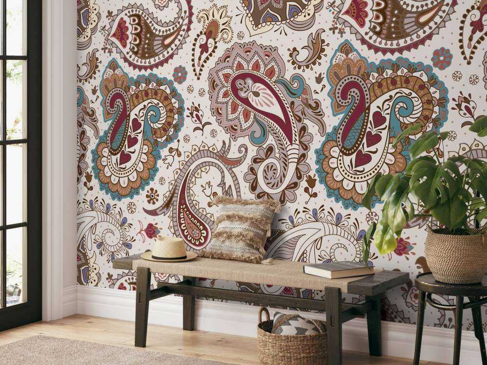 Colored flowers background