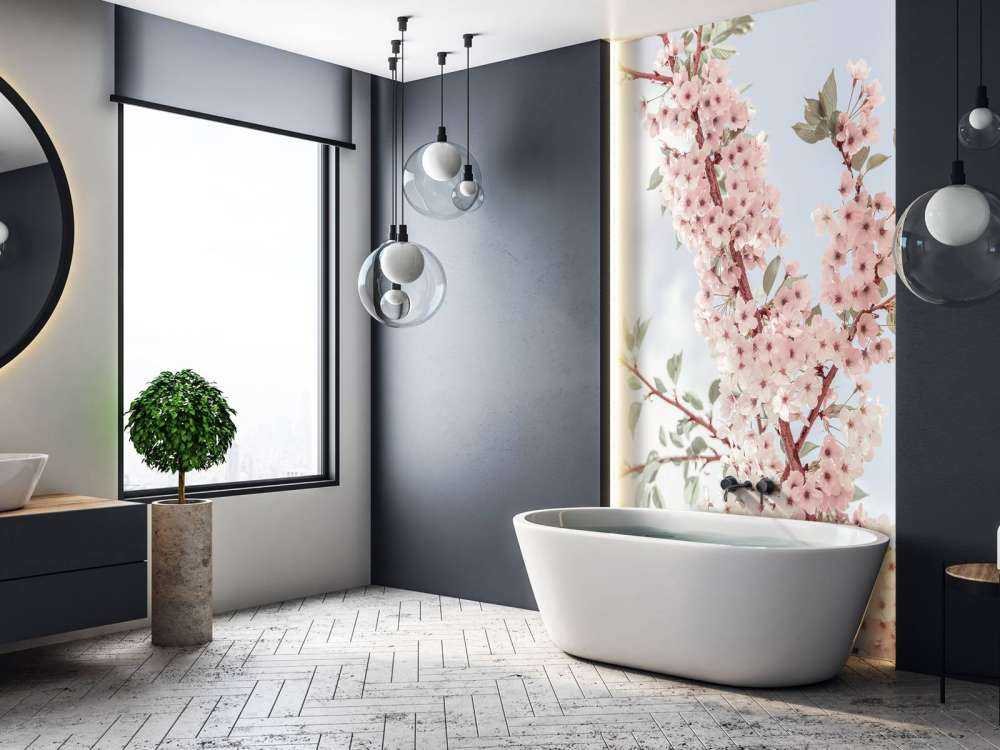 Blossom flowers from below