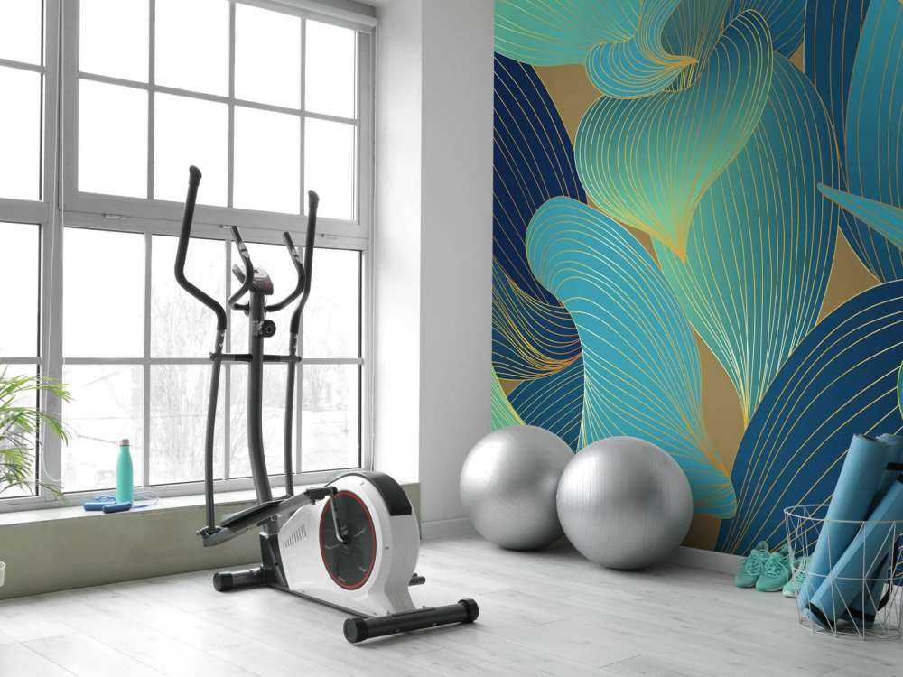 Blue and green leaves