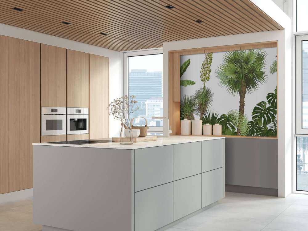 Green tropical plants