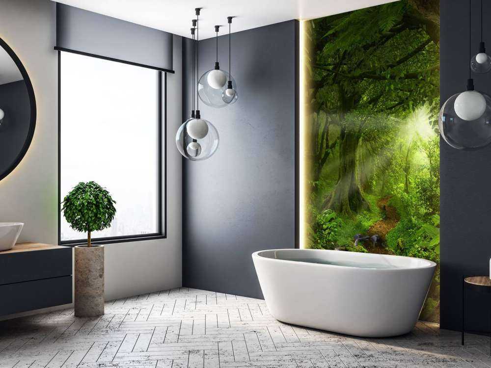 Tropical jungle with sunlight