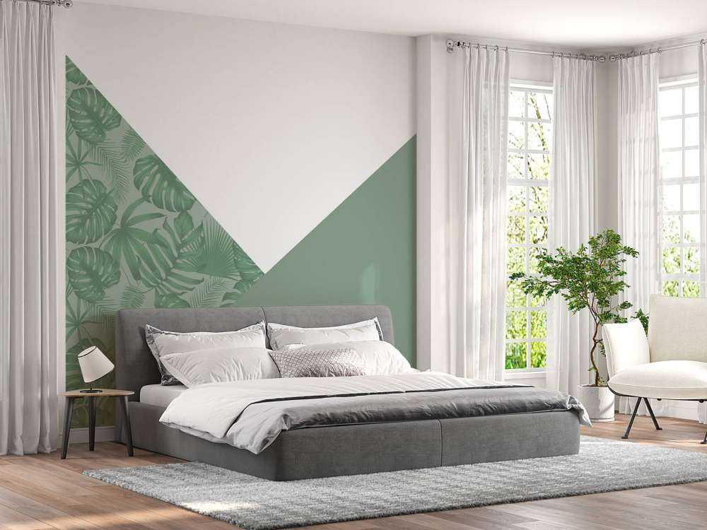 Triangles with jungle pattern