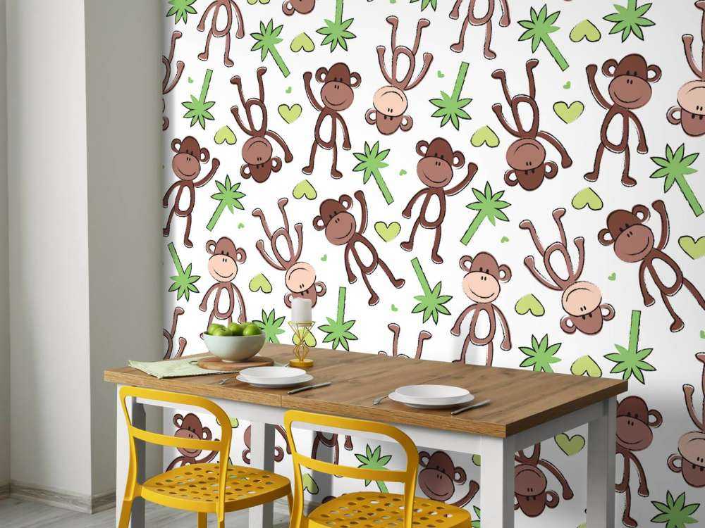 Monkeys and palm trees