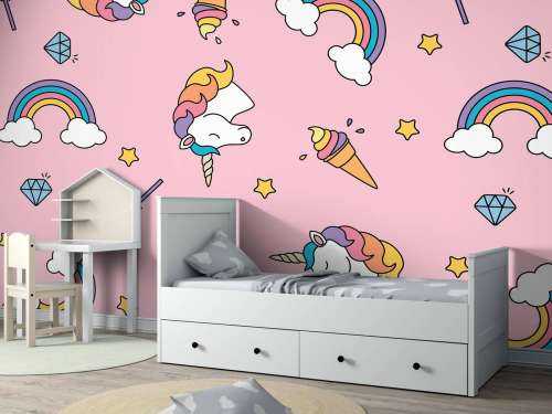 Colourful unicorn pattern