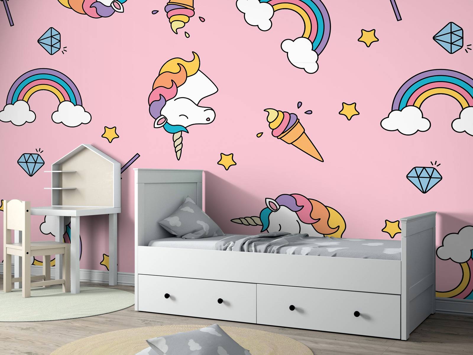 Colourful unicorn pattern