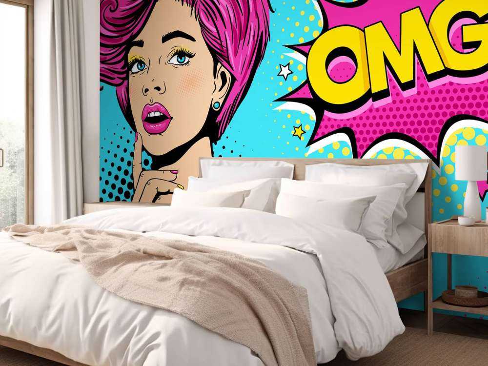 Woman in pop art style