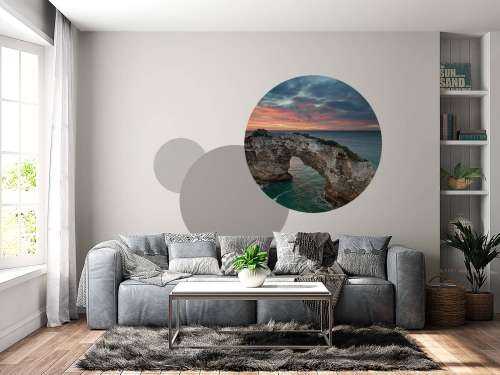 Curved rock in the sea