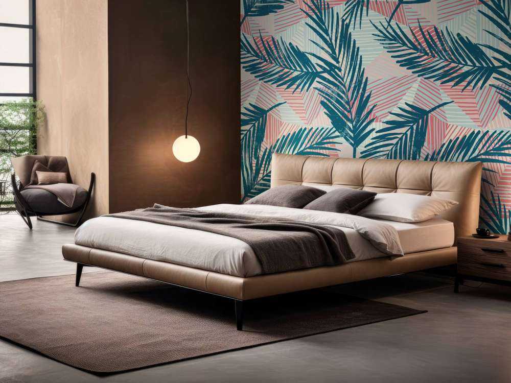 Abstract palm leaves