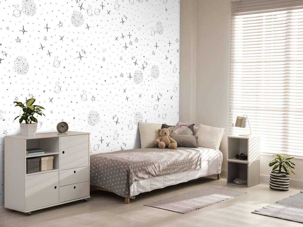 Space pattern black and white