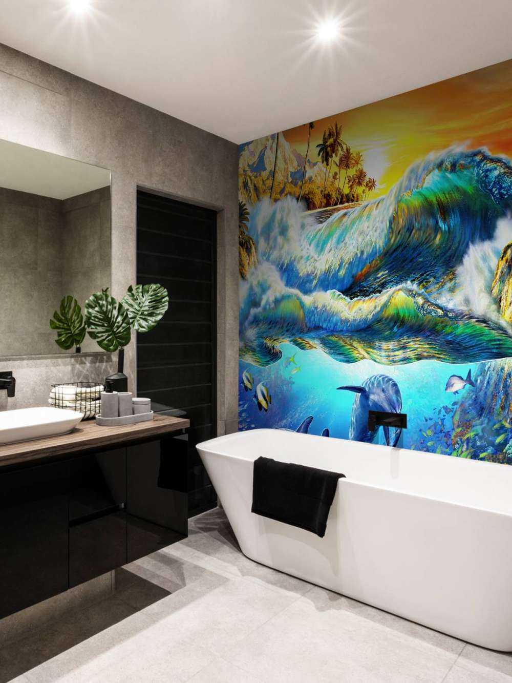 Hawaian Dawn_Waves and Dolphins