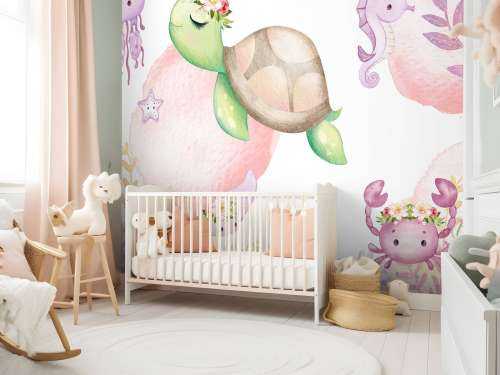 Pink sea baby room