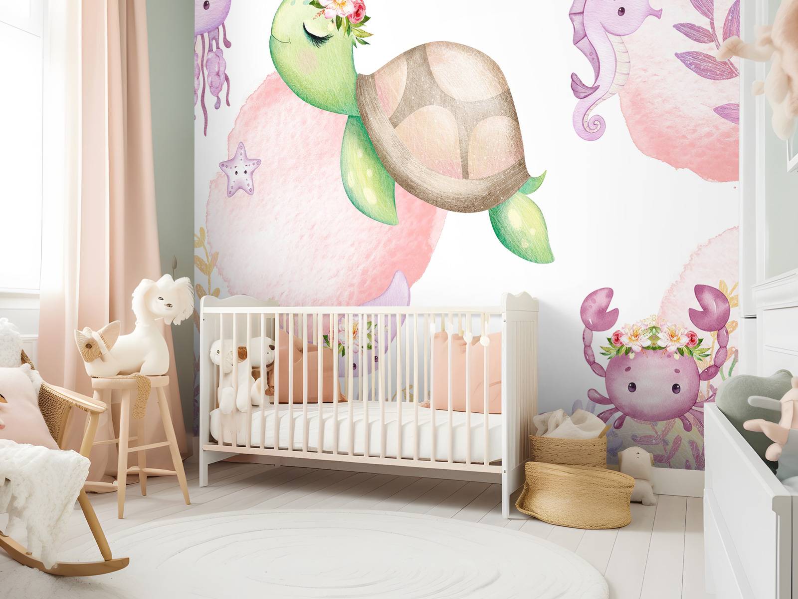 Pink sea baby room