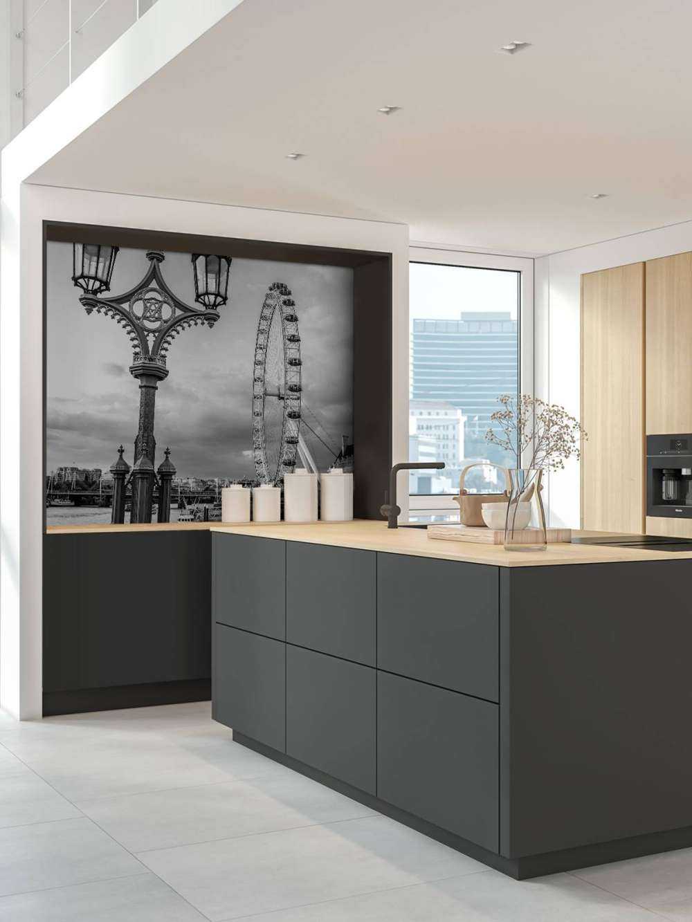 Street lamp with London Eye, London, UK