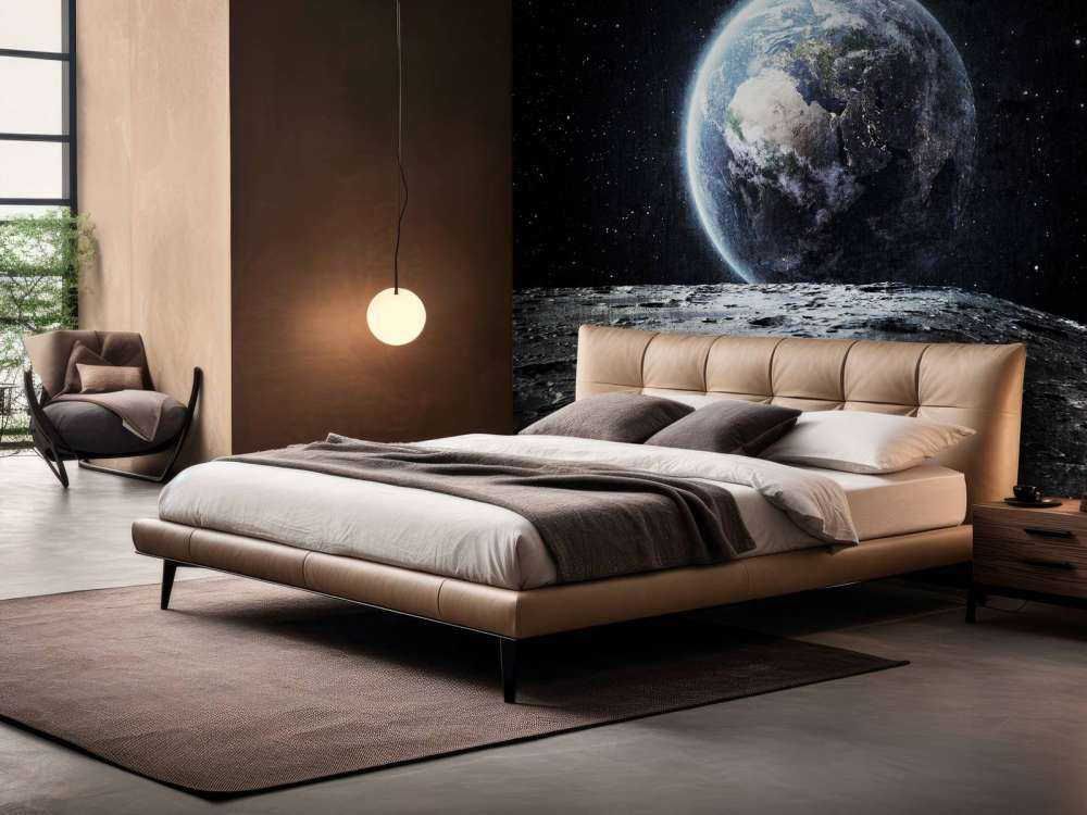 Moon and earth