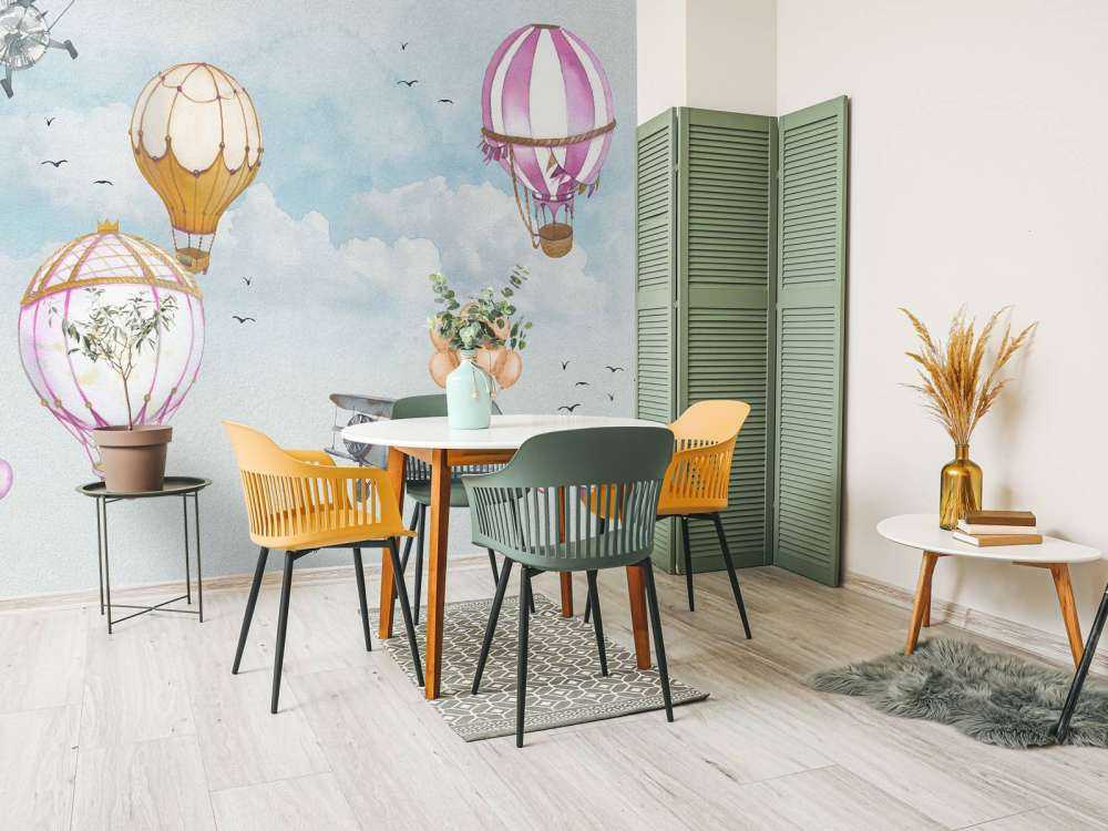 Hot air balloons pink