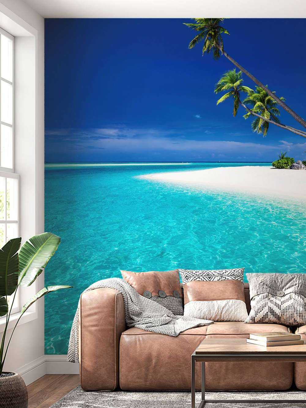 Palm trees in the lagoon