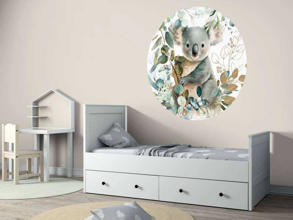 Cute koala in eucalyptus