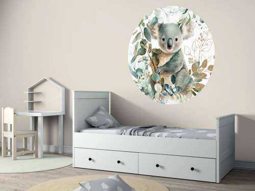 Cute koala in eucalyptus
