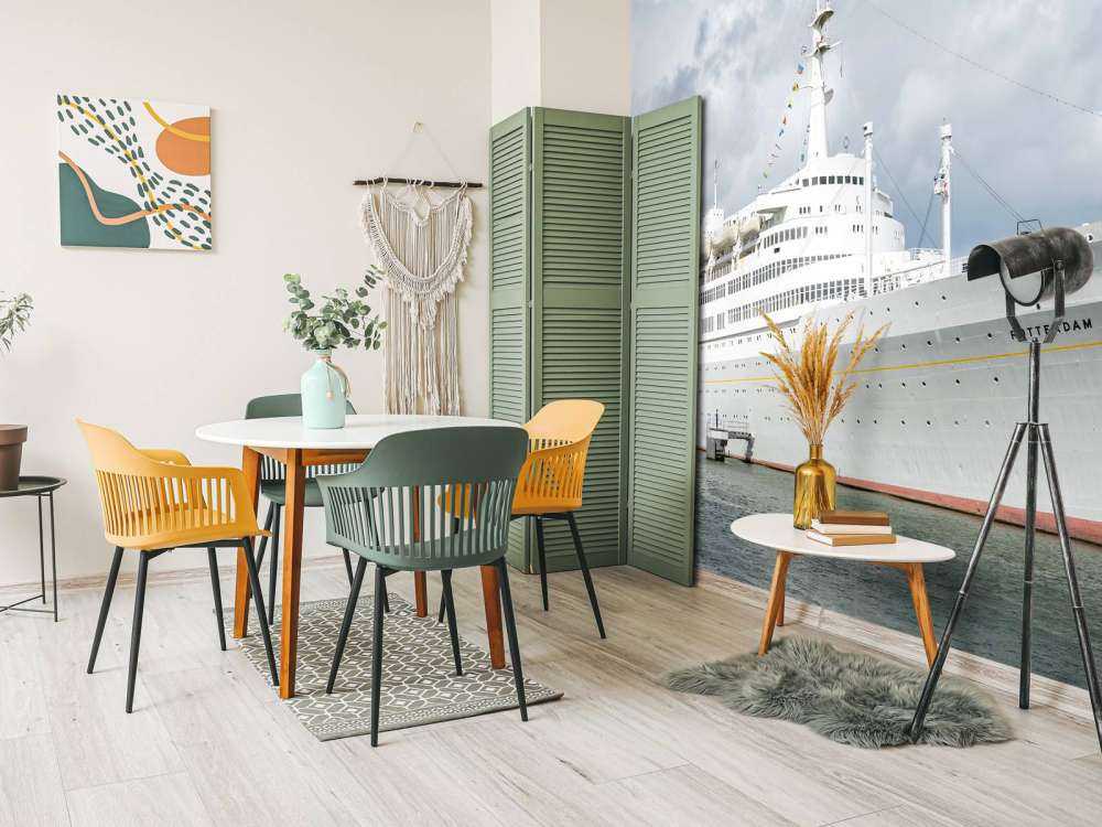 Stylish ocean giant in the harbor