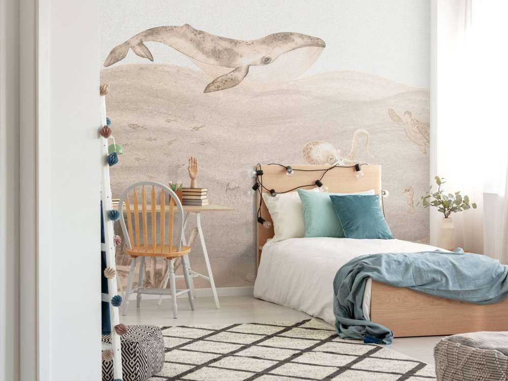 Underwater world in taupe