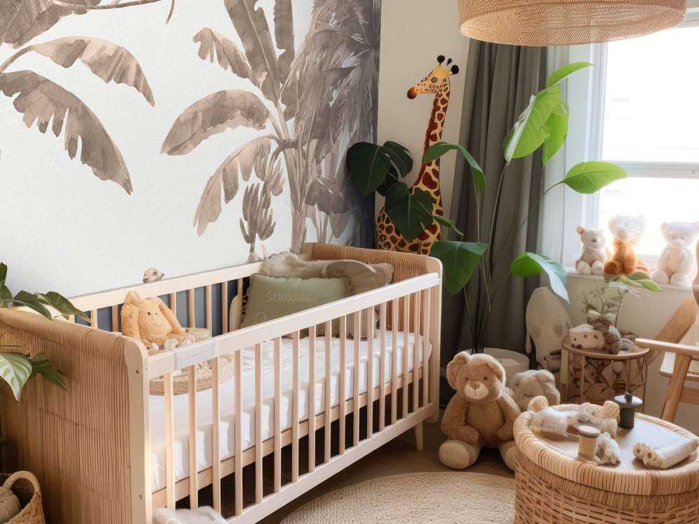 Small jungle animals in taupe