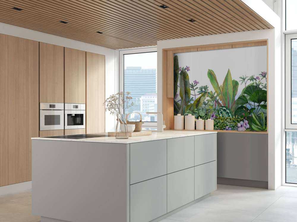 Watercolour leaves and flowers