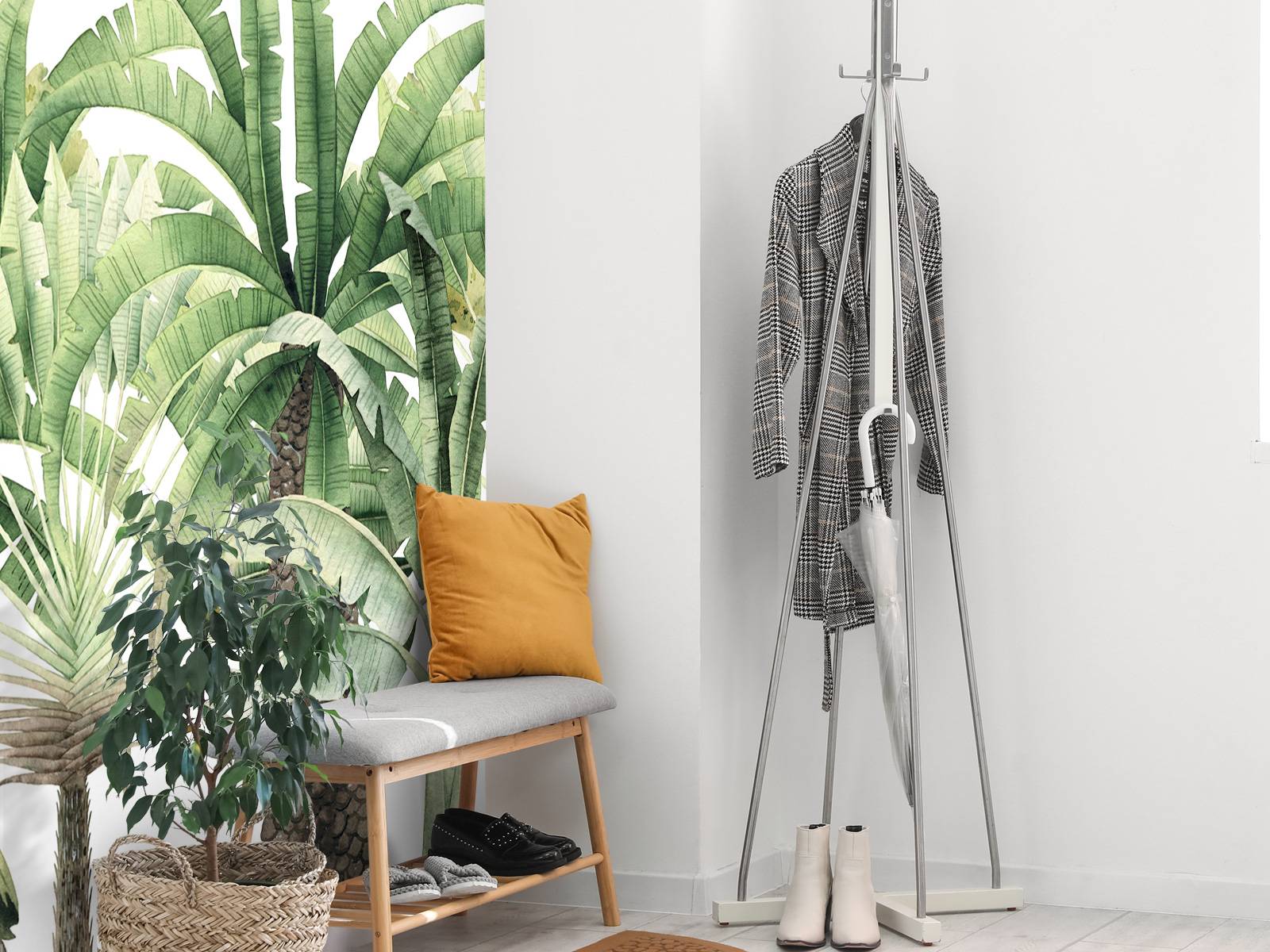 Painted palm trees