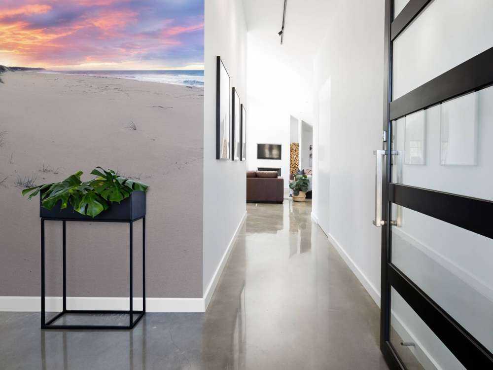 Sunrise over sand dunes