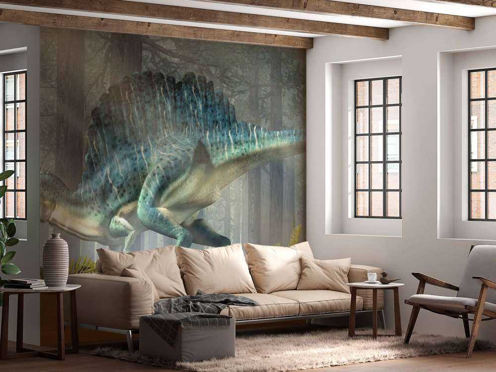 Spinosaur in a forest