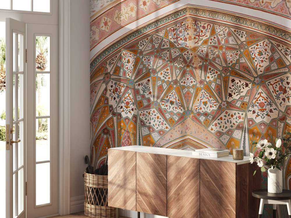 Richly painted Indian arch