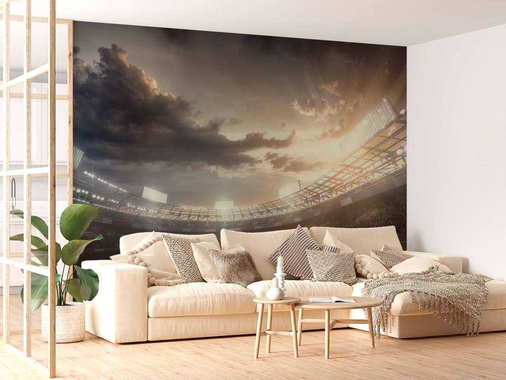 Stadium at sunset