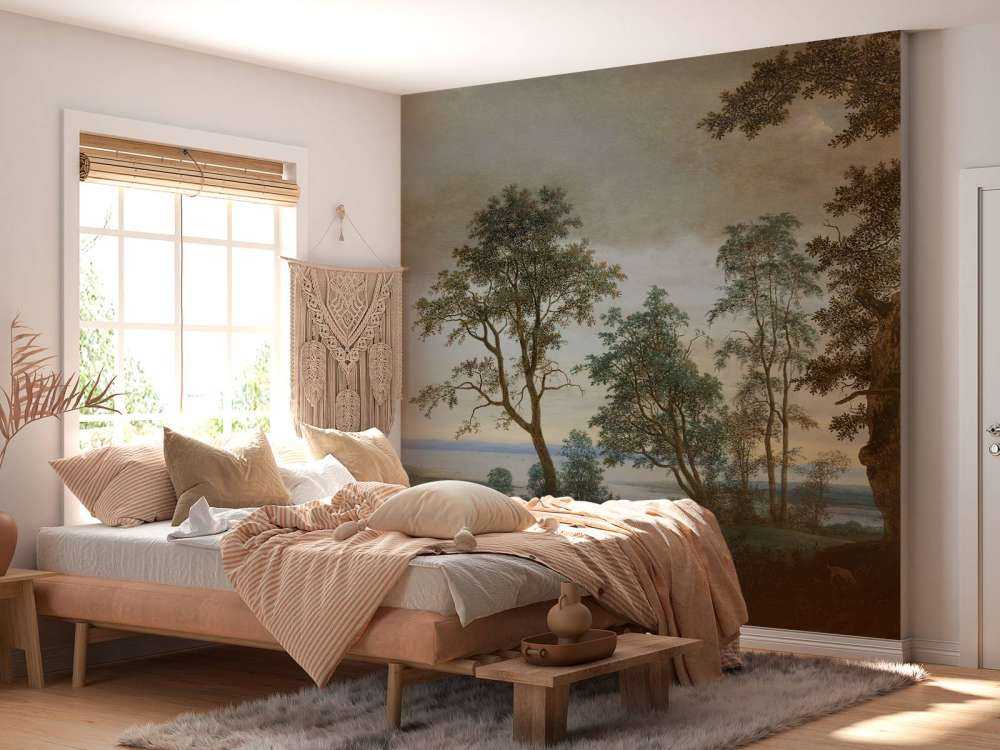 River landscape seen through trees