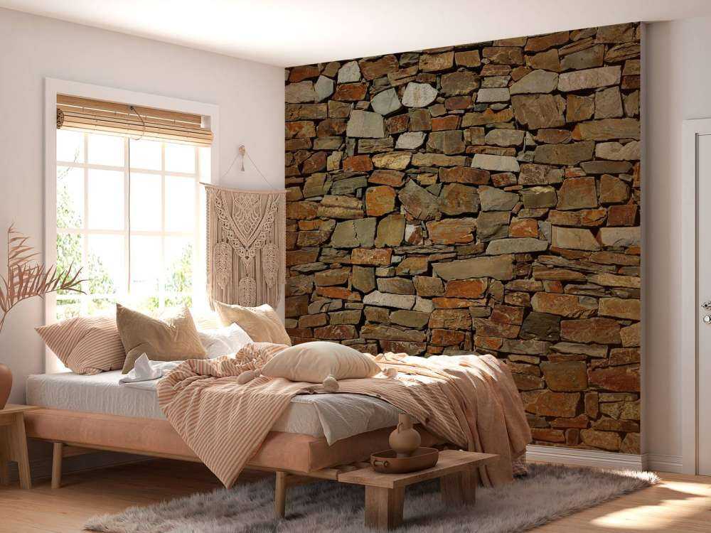 Wall with uneven bricks