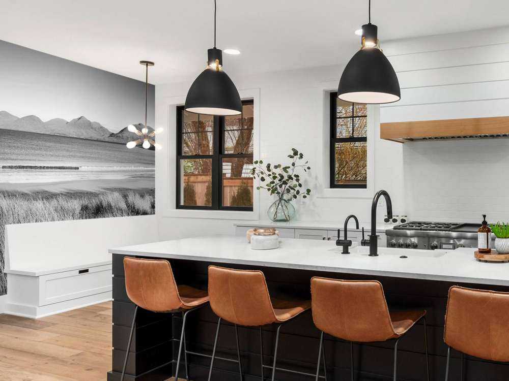 Marram grass, beach and mountains