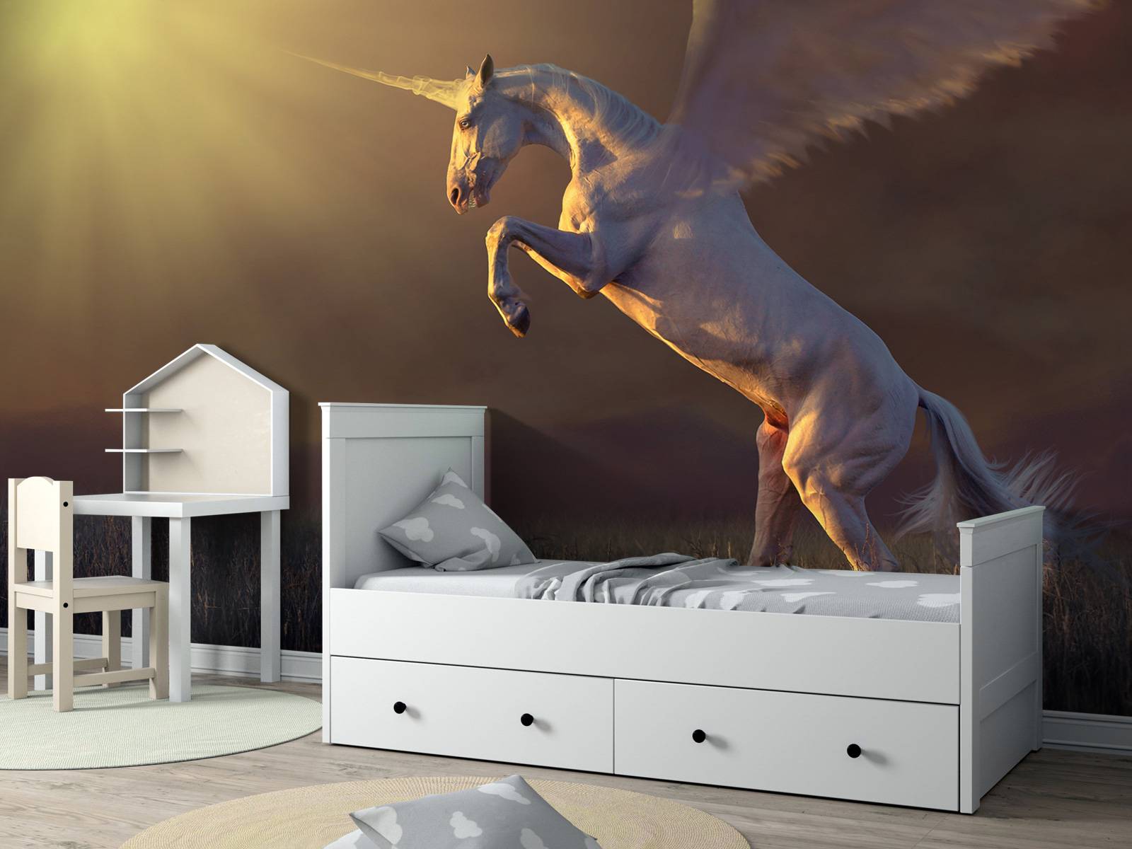 Unicorn with wings