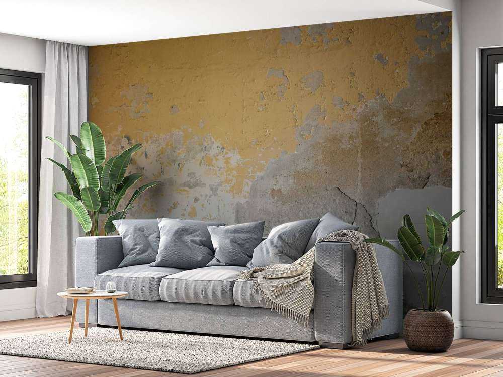 Yellow weathered wall