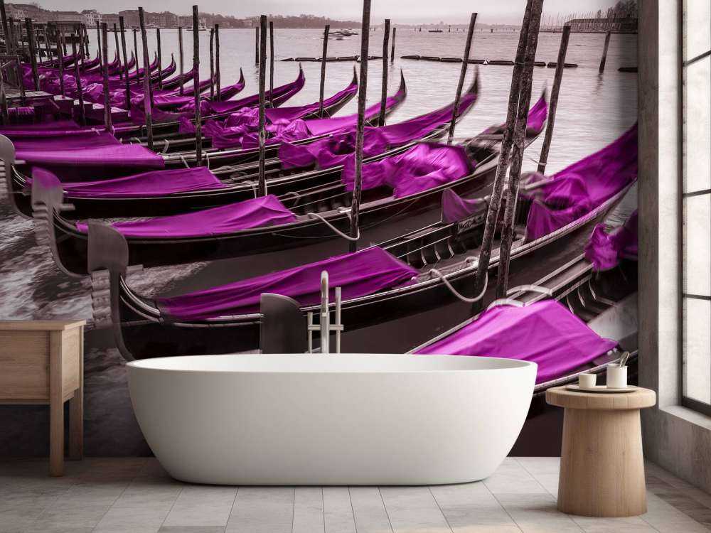 Purple boats