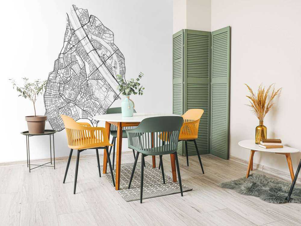 Plattegrond van Wenen centrum, wit