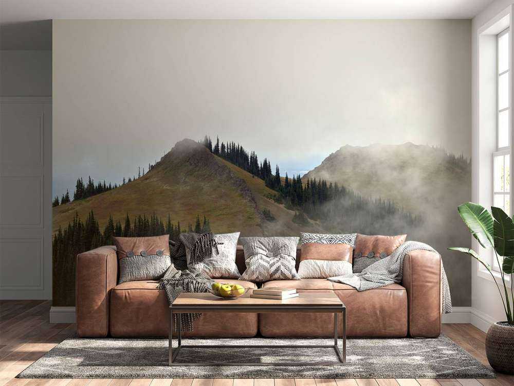 Berg in de mist 