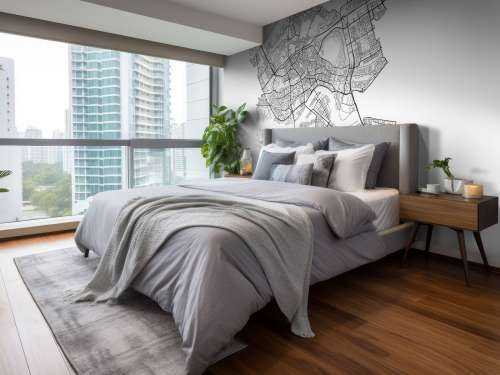 Map of Rotterdam, white