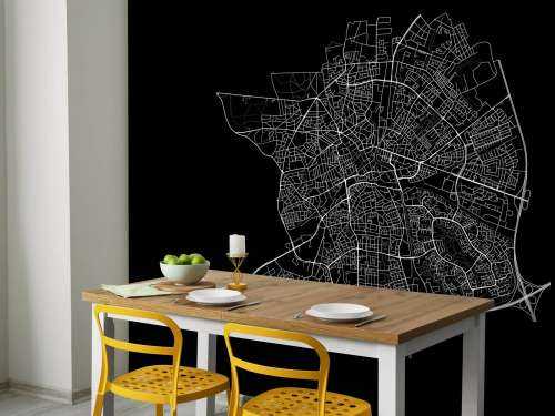 Map of Apeldoorn, black