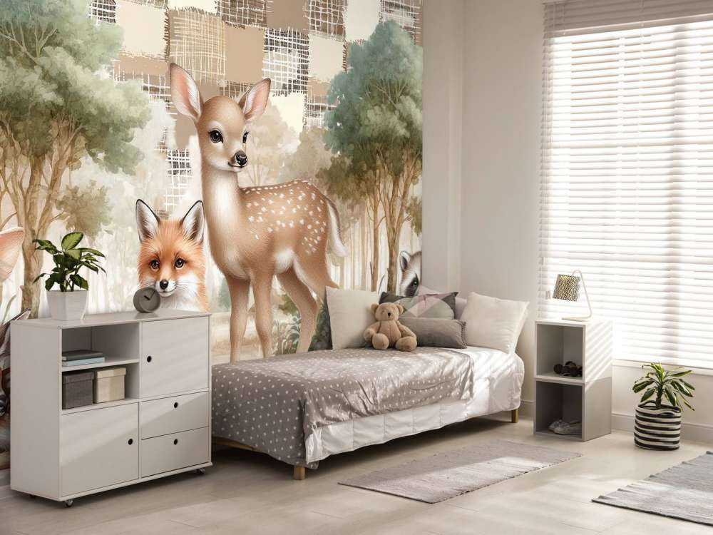 Wild animals in warm tones