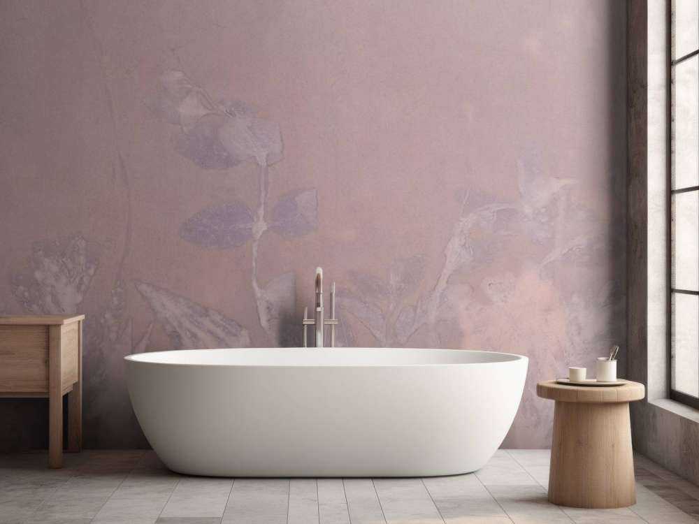 Wild geranium and snowberry - mauve