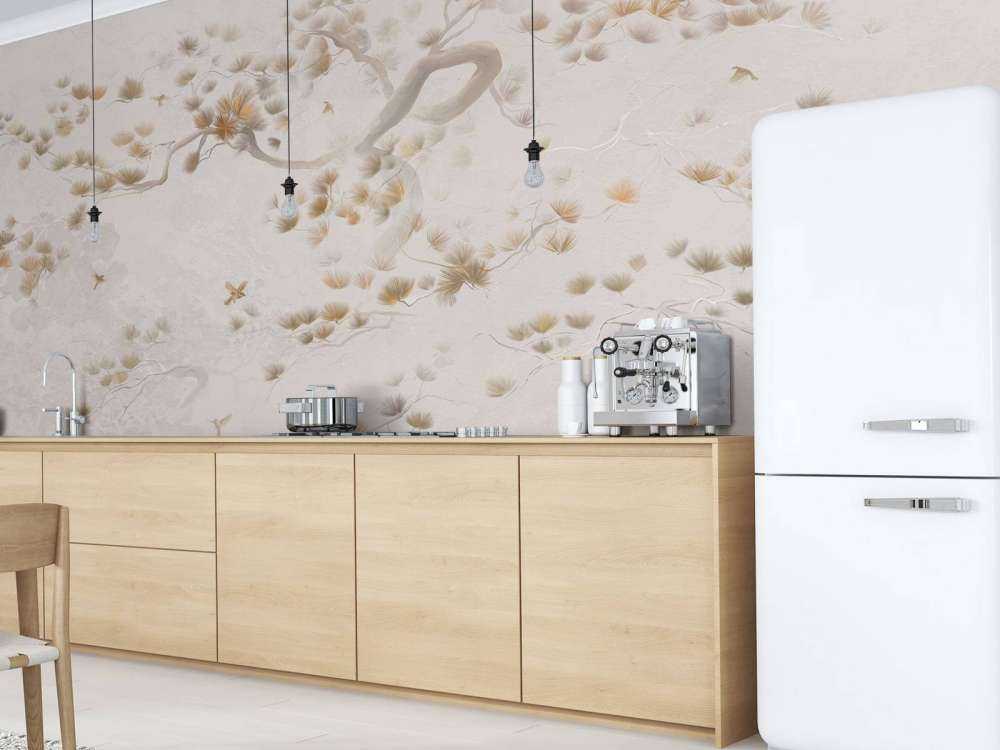 Blossom Tree Art - Beige