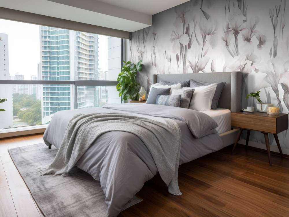 Irises Dance Seamless Soft Gray